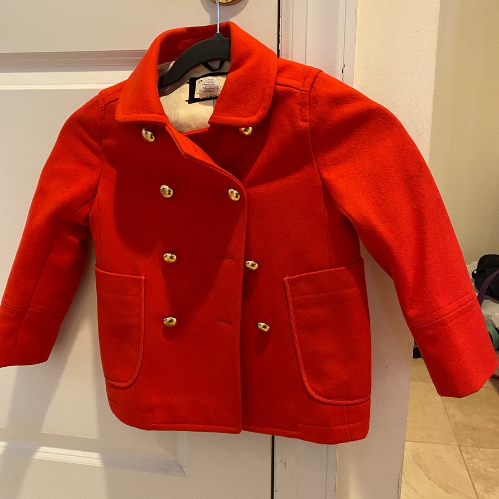 Like new red girls blazer/pea coat.